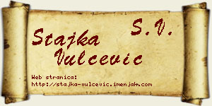 Stajka Vulčević vizit kartica